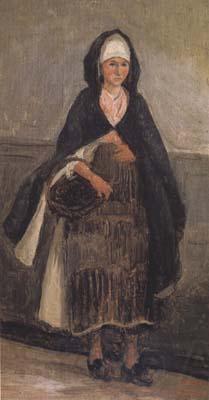 Jean Baptiste Camille  Corot Femme de Pecheur de Dieppe (mk11) France oil painting art